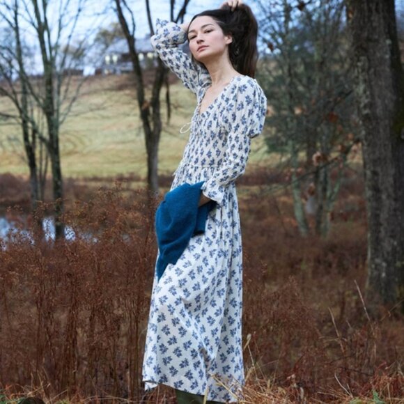 Dôen NWT Kaira Dress in Creme Pomegranate Bloom Size XL - Picture 2 of 5